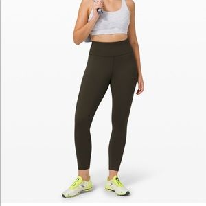 Lululemon Fast and Free 28” dark olive